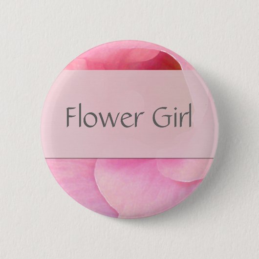 Weicher rosa Blumen-Mädchen-Knopf Button (Vorderseite)