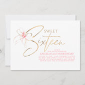 Weicher rosa Bogen Elegant romantischer süßer 16. Einladung (Vorderseite)