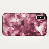 Weicher rosa Kawaii Herz-Hintergrund Case-Mate iPhone Hülle (Rückseite (Horizontal))
