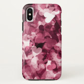 Weicher rosa Kawaii Herz-Hintergrund Case-Mate iPhone Hülle (Rückseite)