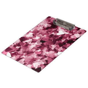 Weicher rosa Kawaii Herz-Hintergrund Klemmbrett