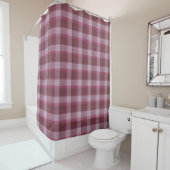 Weicher rosa Tartan kariertes Showertime Duschvorhang (Beispiel)