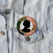 Weicher roter Rosen-Gedenkfoto-Button Button (Beispiel)