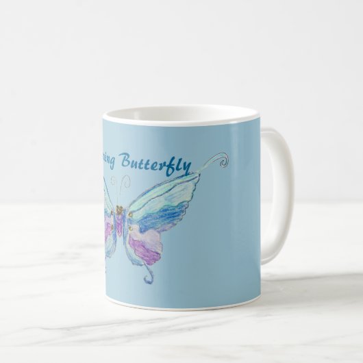 Weicher Schmetterling Kaffeetasse (VorderseiteRechts)