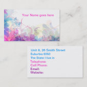 Weicher und hübscher Blumenentwurf Visitenkarte (Vorne/Hinten)