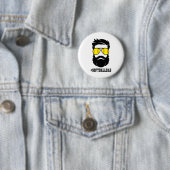 Weicher Vater mit Bart und cooler Sonnenbrille Button (Beispiel)