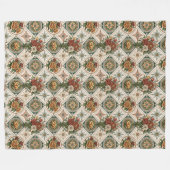 Weicher Vintager Blumenkochhalter Klassischer Rote Fleecedecke (Vorderseite (Horizontal))