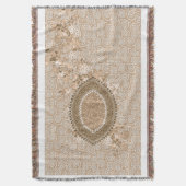 Weicher Vintager botanischer neutraler Zuhause-Akz Decke (Vorderseite Vertikal)