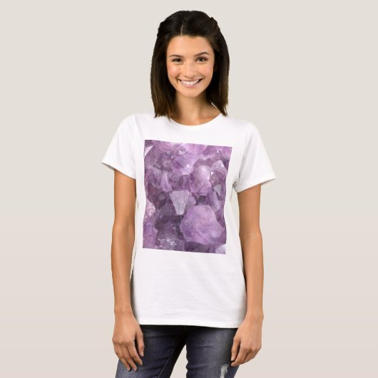 Weicher violetter Amethyst T-Shirt (Vorne ganz)