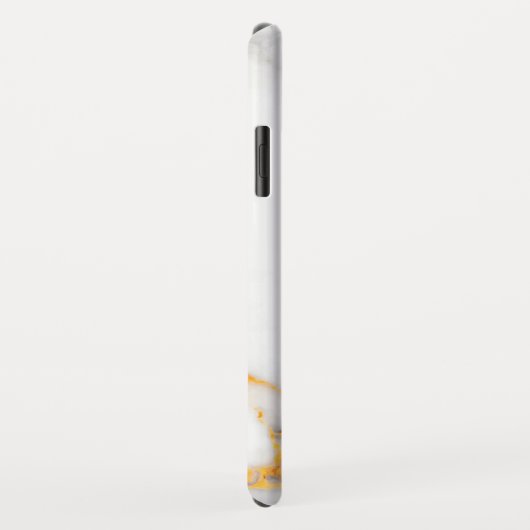 Weicher weißer Marmor mit Gold und Grau Case-Mate iPhone Hülle (Hinten/Rechts)