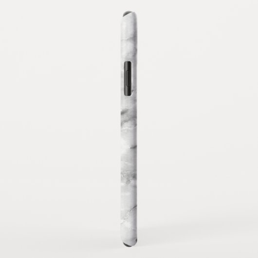 Weicher weißer und dunkelgrauer Marmor Case-Mate iPhone Hülle (Hinten/Rechts)