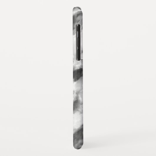 Weicher weißer und dunkelgrauer Marmor Case-Mate iPhone Hülle (Hinten/Links)