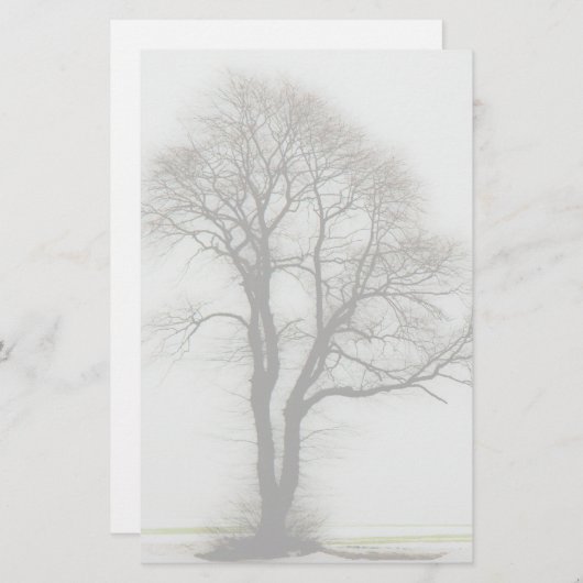 Weicher Winterbaum Briefpapier (Vorne/Hinten)