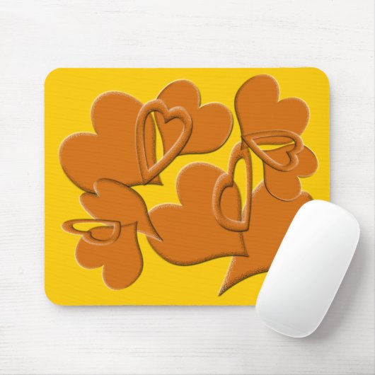 weichere Seite von Orange Mousepad (Mit Mouse)