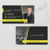 Weichert Realtor Business Card Schwarz-Gelb Visitenkarte (Vorne/Hinten)