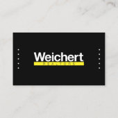 Weichert Realtors Business Card Visitenkarte (Rückseite)