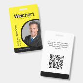 Weichert Realtors ID Card Abzeichen Ausweis (Vorder- & Rückseite)