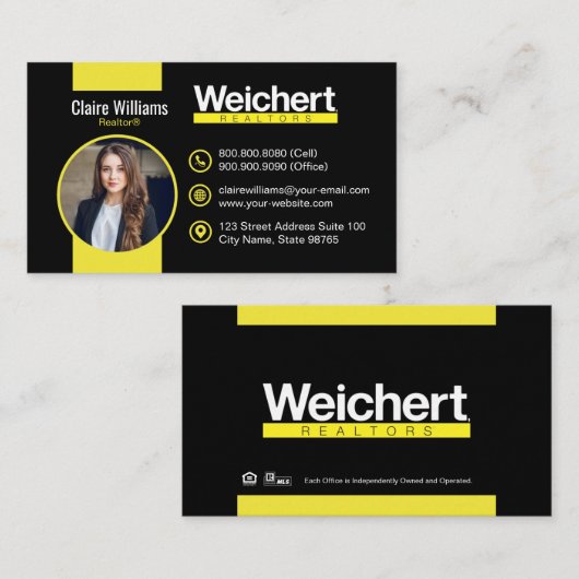 Weichert Realtors Phantastisch Business Card Visitenkarte (Vorne/Hinten)