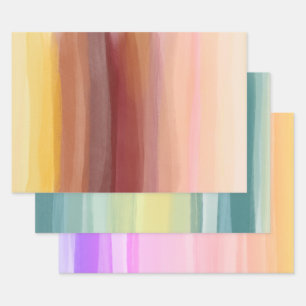 Weiches abstraktes Mehrfarben-Sortenpaket Geschenkpapier Set