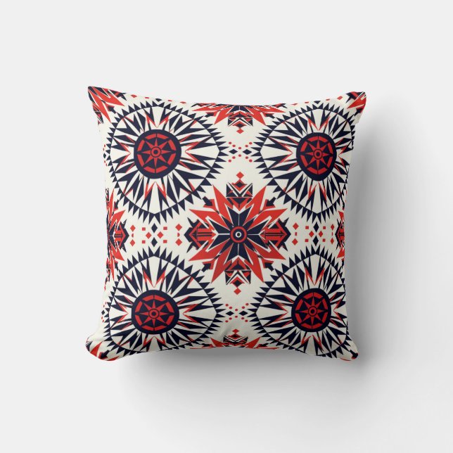 Weiches Aquamarines "kosmisches Verriegelung" Push Kissen (Vorderseite)