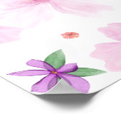 Weiches Aquarell-Rosa-Blumenmuster | Poster (Ecke)