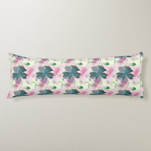 Weiches Aquarell-Rosa-Blumenmuster Seitenschläferkissen