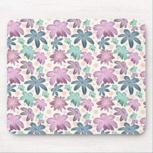 Weiches Aquarell-Rosa-Blumenmuster    Tapete Mousepad