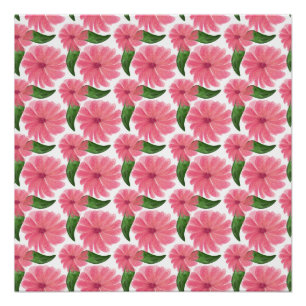 Weiches Aquarell-Rosa-Blumenmuster Tapete Poster