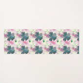 Weiches Aquarell-Rosa-Blumenmuster Yogamatte (Vorderseite (Horizontal))