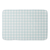 Weiches Aquarellblau Gingham Badematte (Vorderseite)