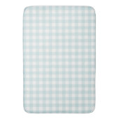 Weiches Aquarellblau Gingham Badematte (Vorderseite Vertikal)