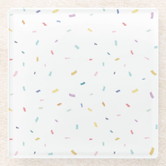 Weiches Aquarellmuster Glasuntersetzer (Vorderseite)