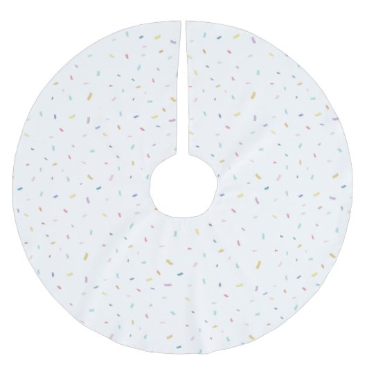 Weiches Aquarellmuster Polyester Weihnachtsbaumdecke (Vorderseite)