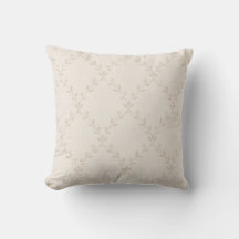 Weiches Beige Boho Blumenranken-Gittermuster