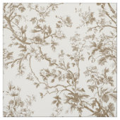 Weiches Beige Botanisches Toile-Muster Stoff (Muster)