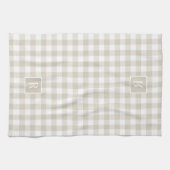 Weiches Beige Büffel-Karo mit individuellem Anfang Geschirrtuch (Horizontal)