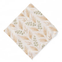 Weiches Beige Delikate Efeu- & Blumen-Taschentuch