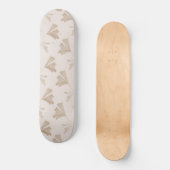 Weiches Beige Fishtail Palm Pattern 1 Skateboard (Vorderseite)