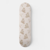 Weiches Beige Fishtail Palm Pattern 1 Skateboard (Vorderseite)