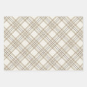 Weiches Beige Gingham Weihnachten Geschenkpapier Set (Vorderseite)