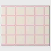 Weiches Beige & Rosa Rastermuster Geschenkpapier (Flach)