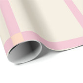 Weiches Beige & Rosa Rastermuster Geschenkpapier (Rolleneckpunkt)