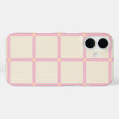 Weiches Beige- und Rosa-Rastermuster Case-Mate iPhone Hülle (Rückseite (Horizontal))