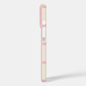 Weiches Beige- und Rosa-Rastermuster Case-Mate iPhone Hülle (Rückseite / Links)