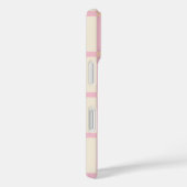 Weiches Beige- und Rosa-Rastermuster Case-Mate iPhone Hülle (Rückseite / Rechts)