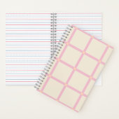 Weiches Beige- und Rosa-Rastermuster Notizblock (Innen)