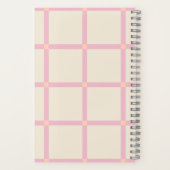 Weiches Beige- und Rosa-Rastermuster Notizblock (Rückseite)