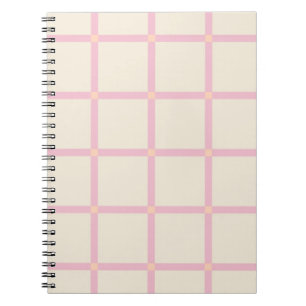 Weiches Beige- und Rosa-Rastermuster Notizblock