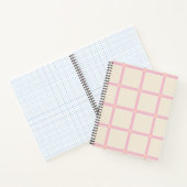 Weiches Beige- und Rosa-Rastermuster Notizblock (Innenseite)