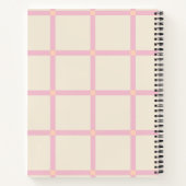 Weiches Beige- und Rosa-Rastermuster Notizblock (Rückseite)